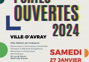 Portes Ouvertes à l’IUT Ville-d’Avray 27 janvier et 6 mars 2024